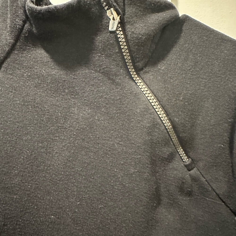 Black Women's Asymmetrical Zip Sweatshirt - Picture 4 of 6